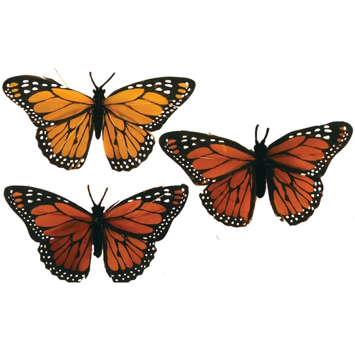 [BN66433P] BUTTERFLY 4.5"     W/WIRE 3 ASST