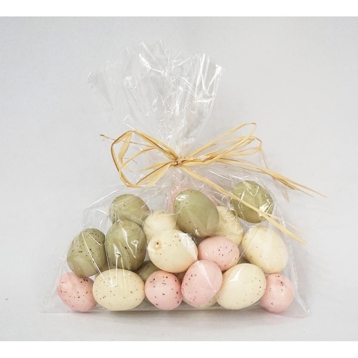 [SA2053-YGP] ASSORTED EGGS IN BAG YELLOW/GREEN/PINK MIX