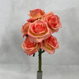 [SE1095-COR] OPEN ROSE BUNDLE X6 CORAL
