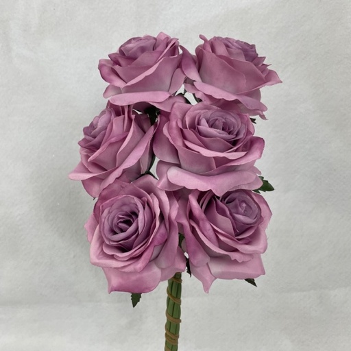 [SE1095-LAV] OPEN ROSE BUNDLE X6 LAVENDER