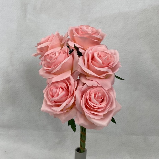 [SE1095-PNK] OPEN ROSE BUNDLE X6 PINK
