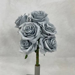 [SE1095-GRY] OPEN ROSE BUNDLE X6 GREY