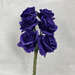 [SE1095-PUR] OPEN ROSE BUNDLE X6 PRUPLE