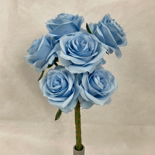 [SE1095-LTB] OPEN ROSE BUNDLE X6 LT. BLUE