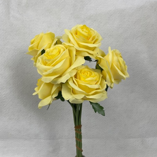 [SE1095-YEL] OPEN ROSE BUNDLE X6 YELLOW