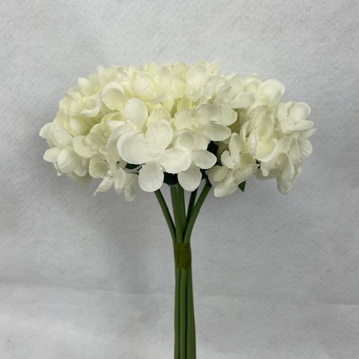 [SE1094-CRM] 11" HYDRANGEA BUNDLE X6 CREAM