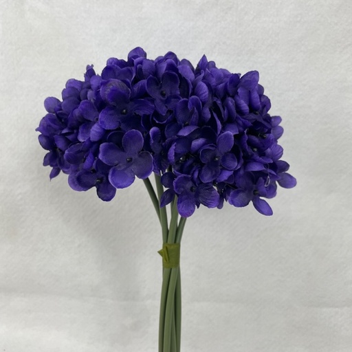 [SE1094-PUR] 11" HYDRANGEA BUNDLE X6 PURPLE