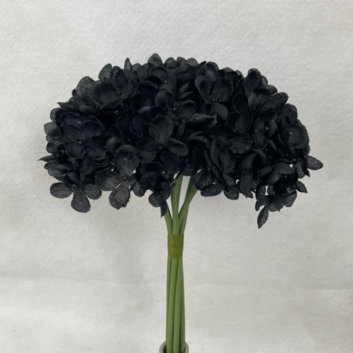 [SE1094-BLK] 11" HYDRANGEA BUNDLE X6 BLACK