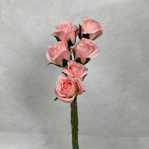 [SE1096-PNK] ROSE BUD BUNDLE X6 PINK