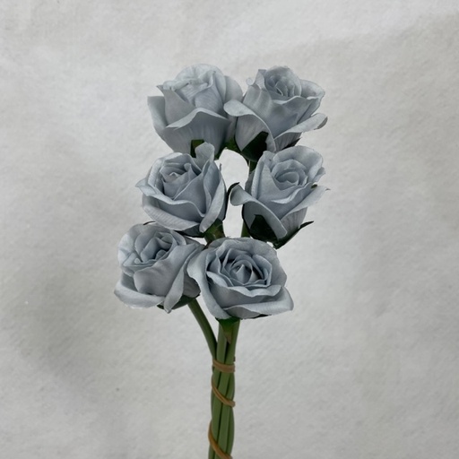 [SE1096-GRY] ROSE BUD BUNDLE X6 GREY