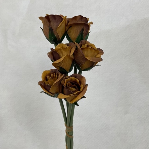 [SE1096-CHO] ROSE BUD BUNDLE X6 CHOCOLATE