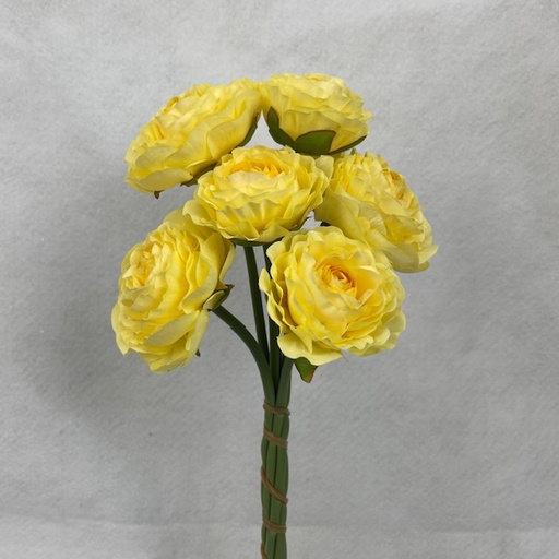 [SE1097-YEL] RANUNCULUS BUNDLE X6 YELLOW