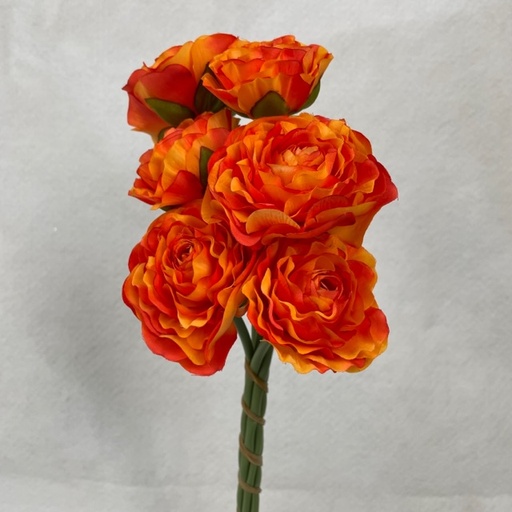 [SE1097-ORG] RANUNCULUS BUNDLE X6 ORANGE