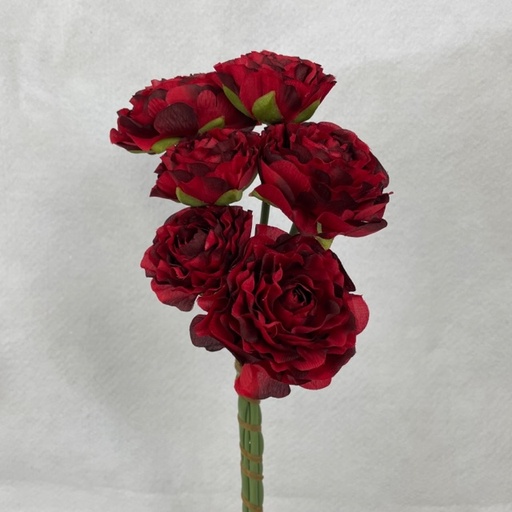 [SE1097-RED] RANUNCULUS BUNDLE X6 RED