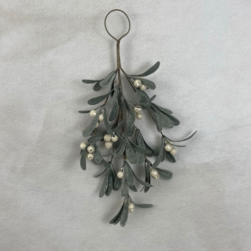[XL2614] 15" FROSTED MISTLETOE HANGER