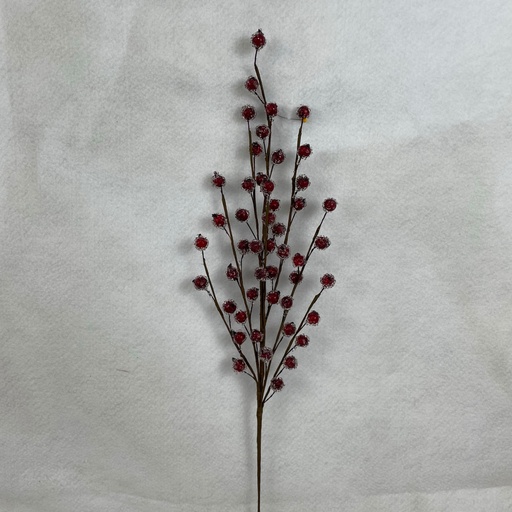 [XL2616] 22" ICED RED BERRY SPRAY
