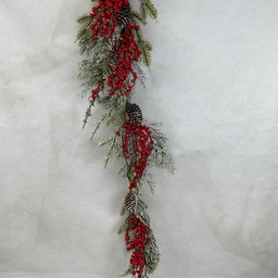 [XL2645] 40" MIXED PINE AND RED BERRY GARLAND