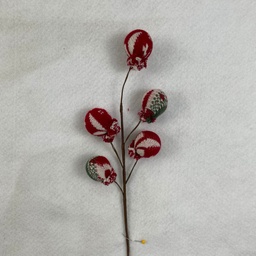 [XL2656-GRD] 12" RED AND GREEN SWEATER BALL PICK