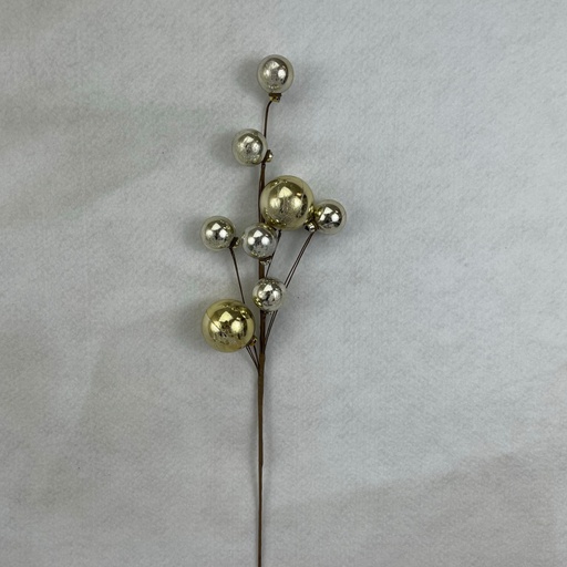 [XL2670-GLD] 14" GOLD METALLIC BALL PICK