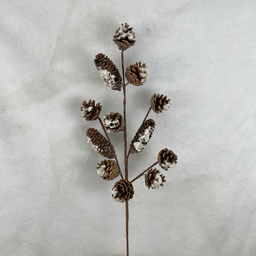 [XA2008] 27" SNOWY PINECONE SPRAY X4
