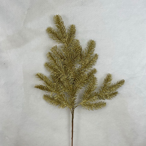 [XA2009-GLD] 30" GLITTERED PINE SPRAY X5 GOLD