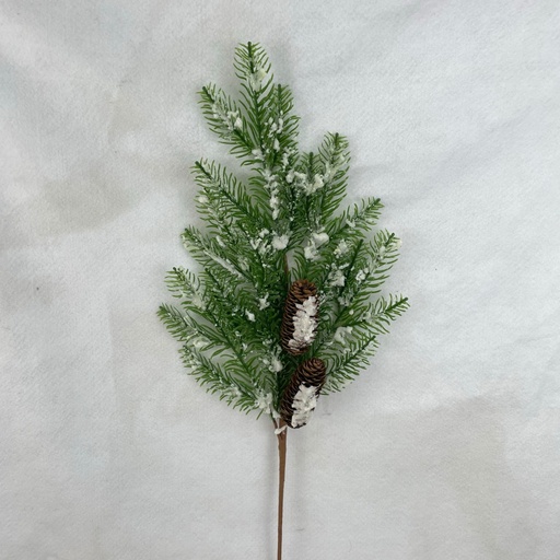 [XA2010] 30" SNOWY PINE SPRAY W/CONES