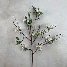 [XA2011-WHT] 30&quot; TWIG/BERRY SPRAY W/SNOW WHITE