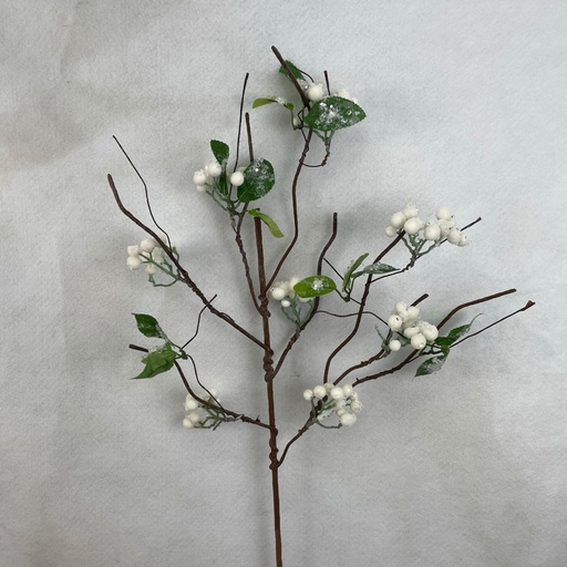 [XA2011-WHT] 30" TWIG/BERRY SPRAY W/SNOW WHITE