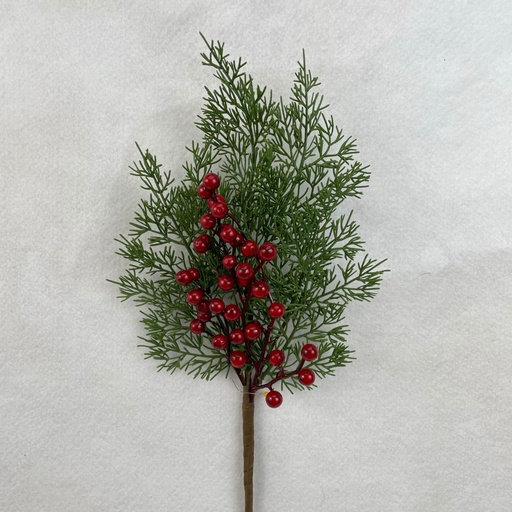 [XA2061] 17" CEDAR SPRAY W/BERRIES