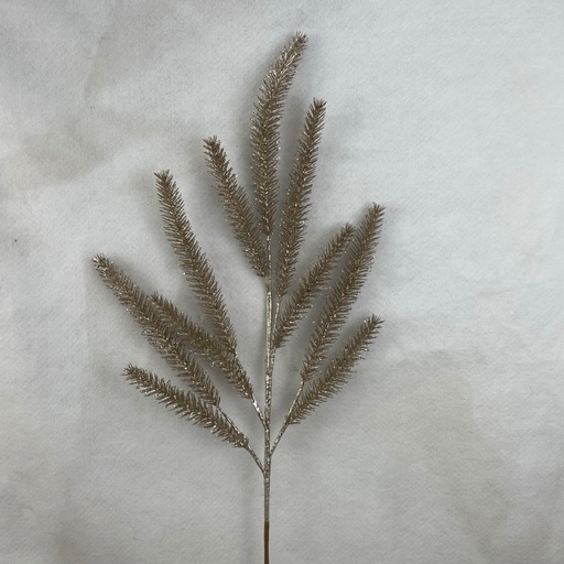 [XA2080-CHA] 32" GLITTER FOXTAIL FERN SPRAY CHAMPAGNE