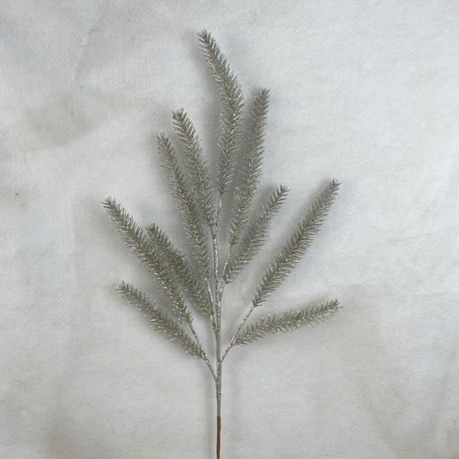 [XA2080-PTN] 32" GLITTER FOXTAIL FERN SPRAY PLATINUM