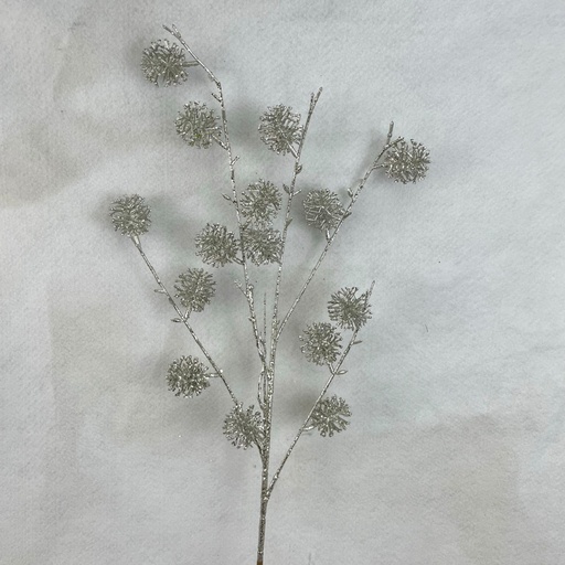 [XA2088-PTN] 33" GLITTER THISTLE SPRAY X5 PLATINUM