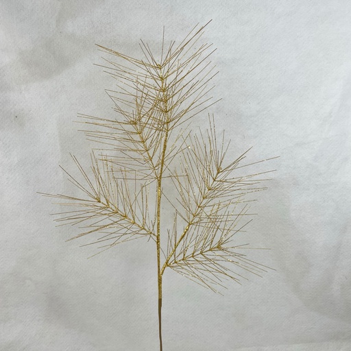 [XA2090-GLD] 28" LONG NEEDLE GLITTER PINE SPRAY GOLD