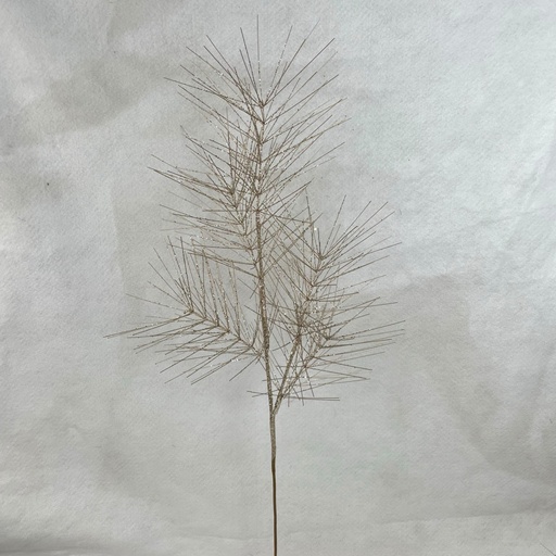 [XA2090-CHA] 28" LONG NEEDLE GLITTER PINE SPRAY CHAMPAGNE