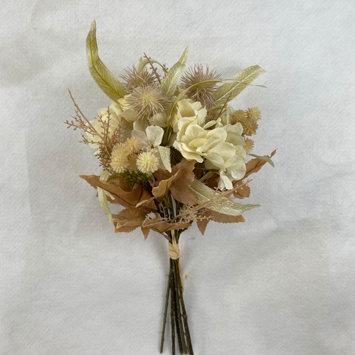 [SBF2310] 18" HYDRANGEA & MIXED FOLAIGE BUNDLE CREAM