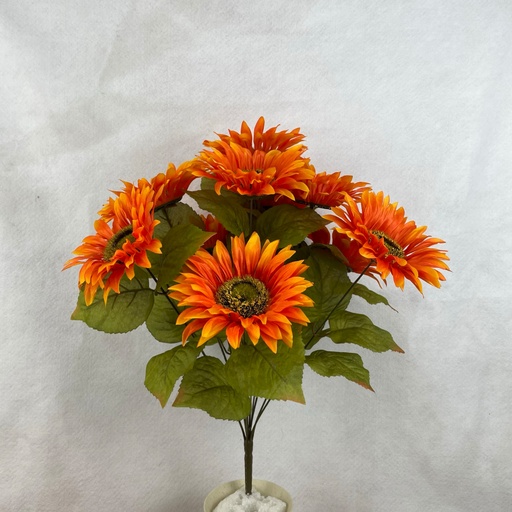 [SBF2313-ORG] 18" SUNFLOWER BUSH X10 ORANGE