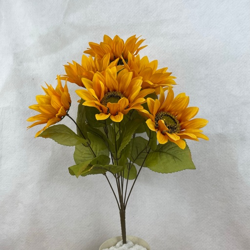 [SBF2314-YEL] 18" SUNFLOWER BUSH X8 GOLDEN YELLOW