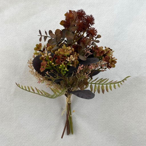 [SBF2345-PGR] 13" EUCALYPTUS AND LILAC MIXED BUNDLE PURPLE/GREEN/RUST
