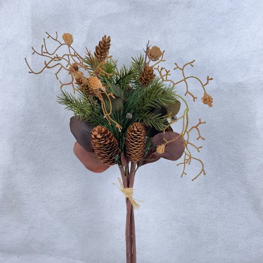 [XB2346] 21" MIXED PINE BUNDLE W/ EUCALYPTUS AND CONES 
