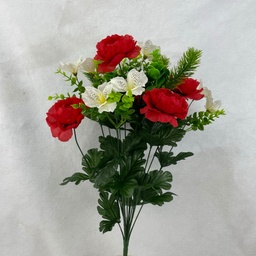 [XE2511] 21&quot; RANUNCULUS/ALSTRO BUSH W/PINE &amp; EUCALYPTUS X14