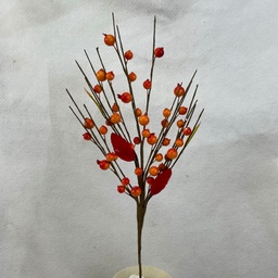 [SHF2819] 18" BERRY TWIG SPRAY X5 ORANGE/RED
