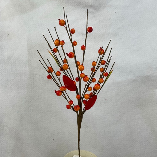 [SHF2819] 18" BERRY TWIG SPRAY X5 ORANGE/RED