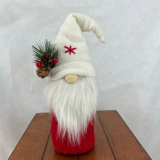 [XH2808-WHT] 13" GNOME W/ WHITE HAT