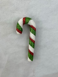 [XH2828-RWG] 8" CANDY CANE HANGER RED/WHT/GRN