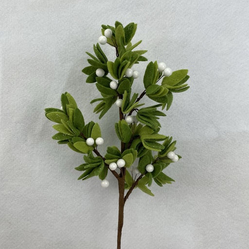 [XA2045] 16" MISTLETOE SPRAY X5 W/ BERRIES FELT