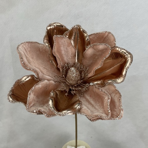 [XA2144-RSG] 20" MAGNOLIA BLOOM PICK 8" dia ROSE GOLD