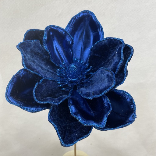 [XA2144-BLU] 20" MAGNOLIA BLOOM PICK 8" dia BLUE