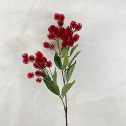 [SB1041-BRD] 30&quot; THISTLE SPRAY X 3 BRIGHT RED