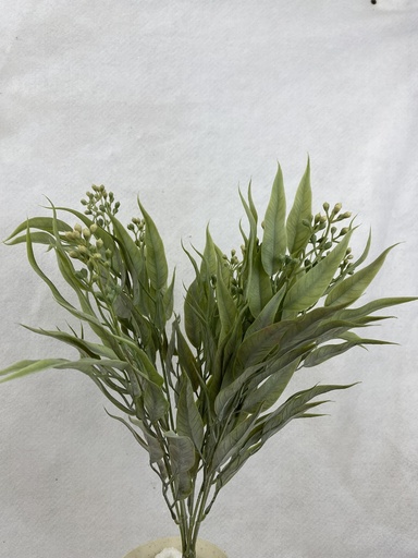 [SB3302-GRN] 14" EUCALYPTUS BUSH X5 GREEN