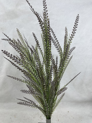 [SB3305-RGN] 28" BUTTON FERN BUSH X5 RED/GREEN